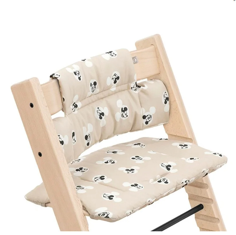  Stokke Tripp Trapp - Cojín clásico de Mickey Celebration, se  puede combinar con silla Tripp Trapp y silla alta para apoyo y comodidad,  lavable a máquina, se adapta a todas las
