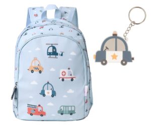 Mochila Mediana City Cars + Llavero Personalizable