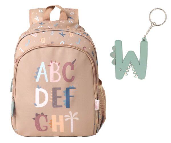 Mochila Mediana Funny Letters + Llavero Personalizable