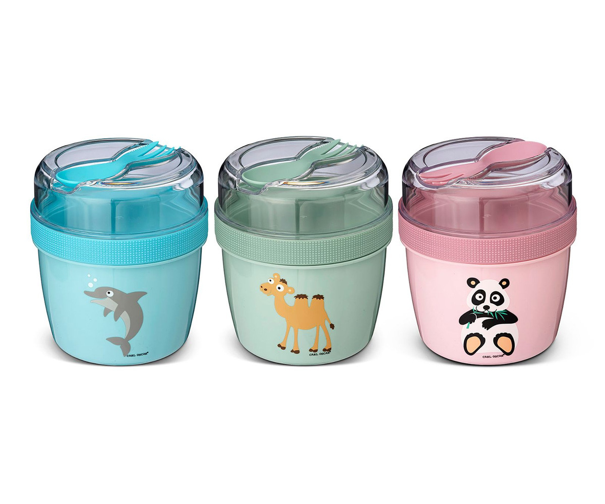 Fiambrera Snack N'ice Cup con Disco Refrigerante Panda Pink3